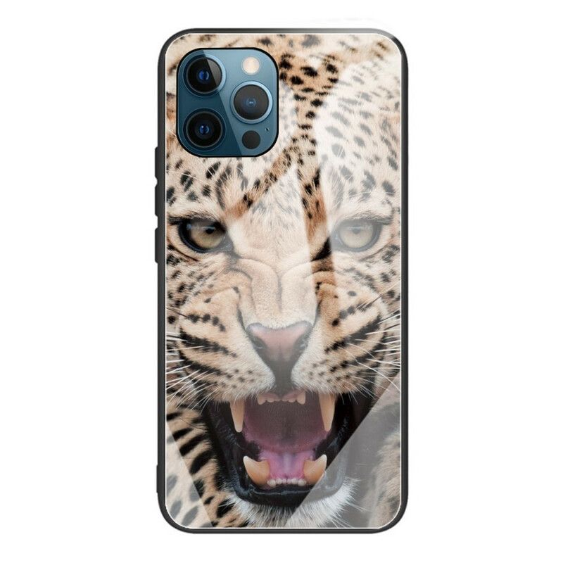 Deksel Til iPhone 13 Pro Leopard Herdet Glass