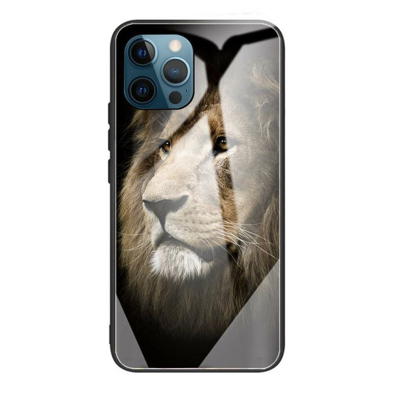 Deksel Til iPhone 13 Pro Løvehode Herdet Glass