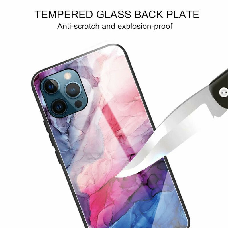 Deksel Til iPhone 13 Pro Marmor Herdet Glass