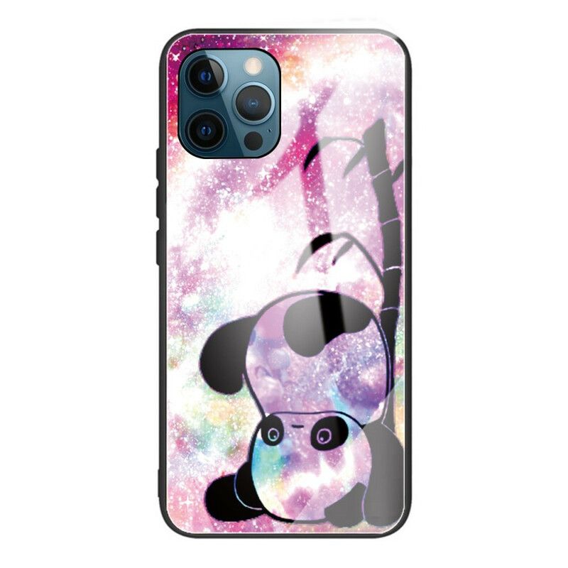 Deksel Til iPhone 13 Pro Panda Og Bambus Herdet Glass