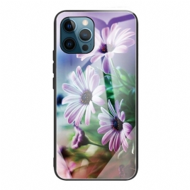 Deksel Til iPhone 13 Pro Realistiske Blomster Herdet Glass