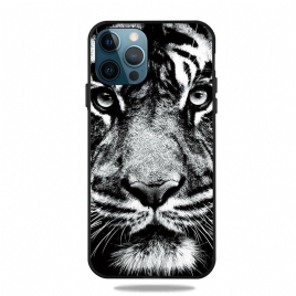 Mobildeksel Til iPhone 13 Pro Svart Og Hvit Tiger