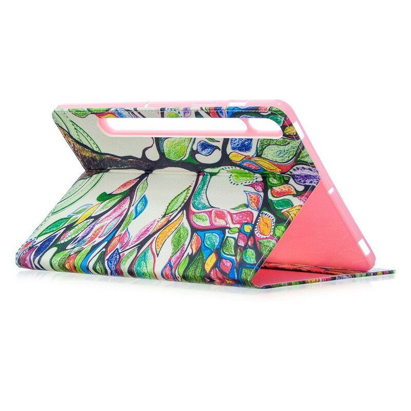 Etui Til Samsung Galaxy Tab S8 / Tab S7 Fargerikt Tre