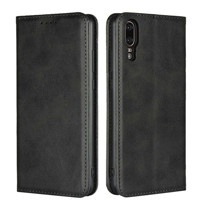 Beskyttelse Deksel Til Huawei P20 Folio Deksel Sobriety Leather Style