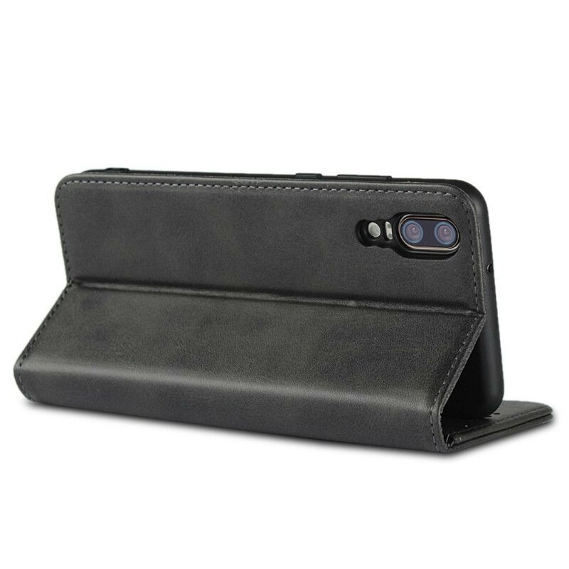 Beskyttelse Deksel Til Huawei P20 Folio Deksel Sobriety Leather Style