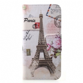 Folio Deksel Til Huawei P20 Retro Eiffeltårnet