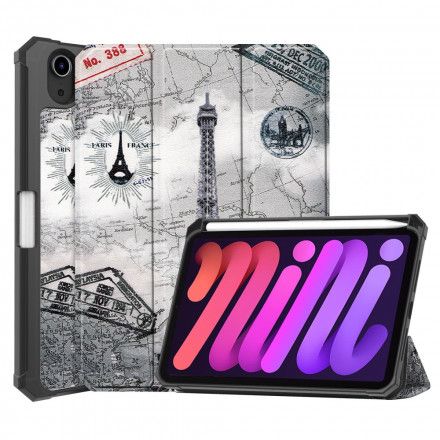 Beskyttelse Deksel Til iPad Mini 6 (2021) Eiffel Tower Stylus Holder