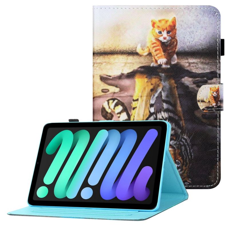 Folio Deksel Til iPad Mini 6 (2021) Kattunge Art