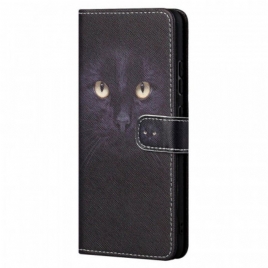 Folio Deksel Til Xiaomi Redmi Note 11 Pro / 11 Pro 5G Med Kjede Strappy Black Cat Eyes