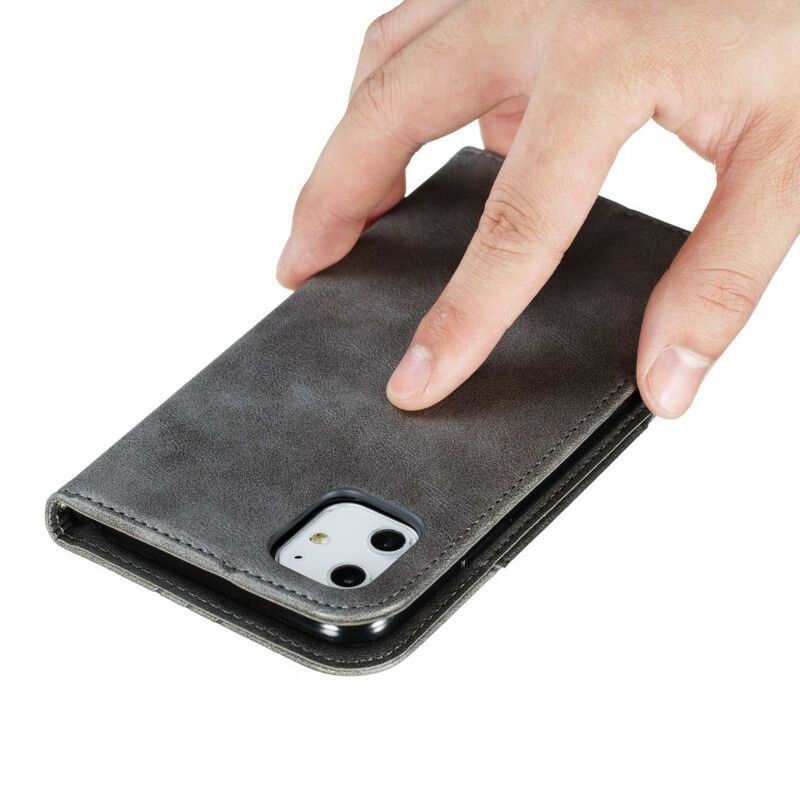 Beskyttelse Deksel Til iPhone 11 Folio Deksel Wave Leather Style