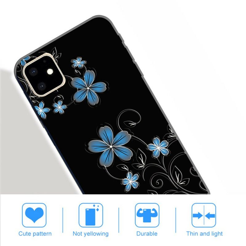 Deksel Til iPhone 11 Blå Blomster