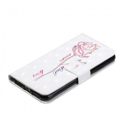 Folio Deksel Til iPhone 11 Med Kjede Blomsterjusterbar Stropp