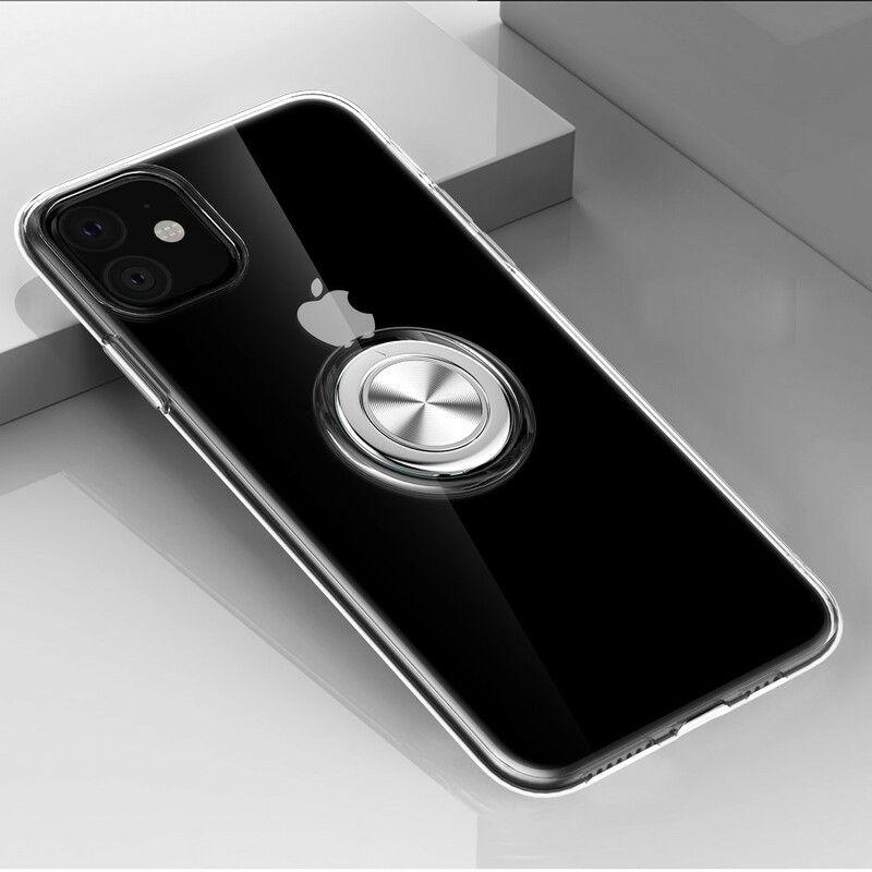 Mobildeksel Til iPhone 11 Transparent Med Ring-støtte