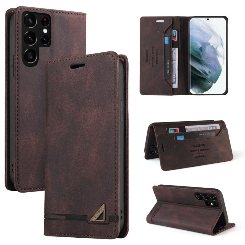 Beskyttelse Deksel Til Samsung Galaxy S22 Ultra 5G Folio Deksel Faux Leather Gq.utrobe