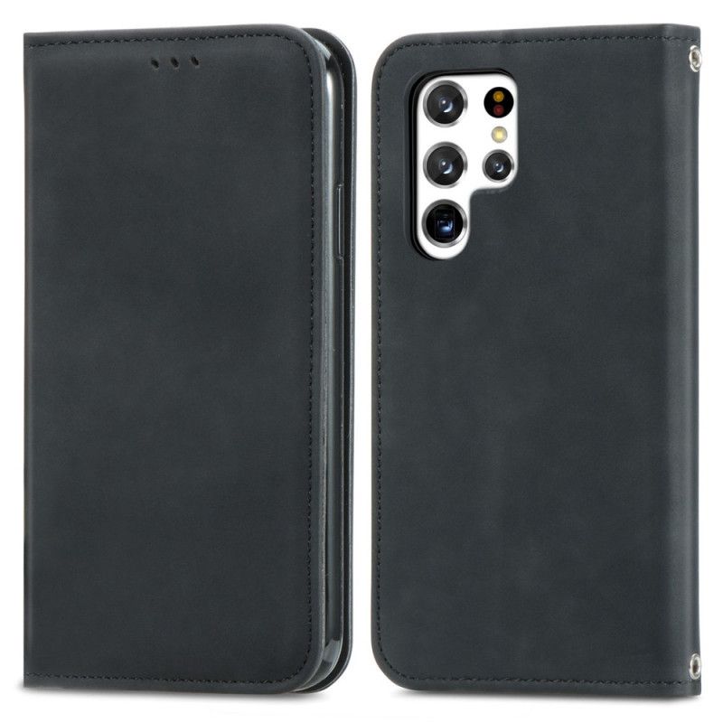 Beskyttelse Deksel Til Samsung Galaxy S22 Ultra 5G Folio Deksel Skin-touch Design