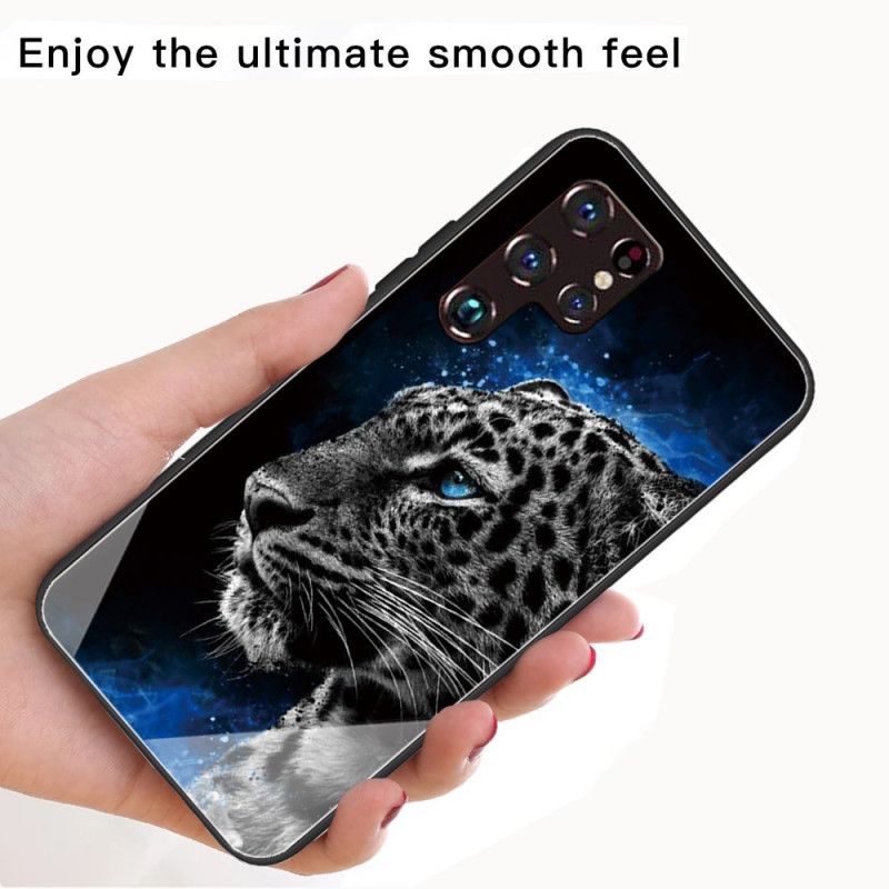 Deksel Til Samsung Galaxy S22 Ultra 5G Feline Ansikt Herdet Glass