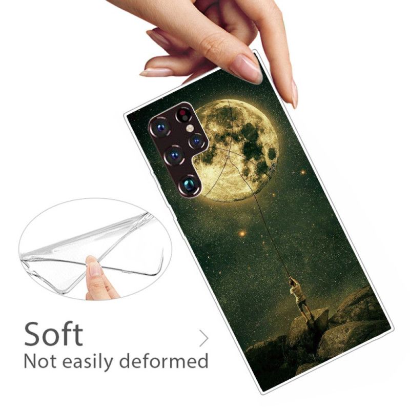 Deksel Til Samsung Galaxy S22 Ultra 5G Fleksibel Månemann