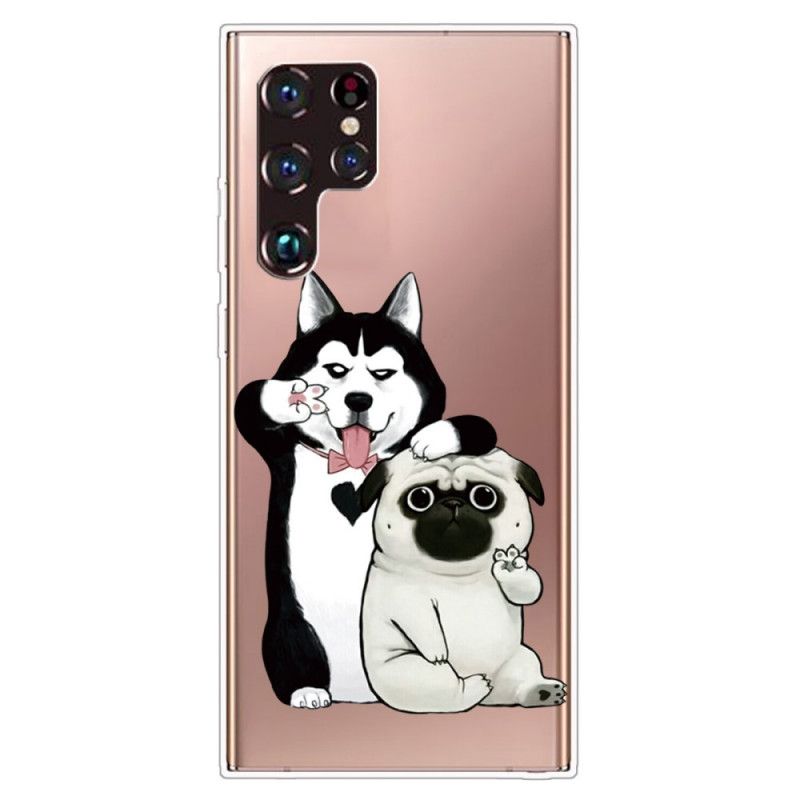 Deksel Til Samsung Galaxy S22 Ultra 5G Morsomme Hunder