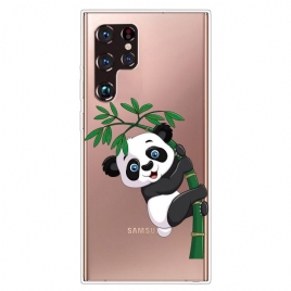 Deksel Til Samsung Galaxy S22 Ultra 5G Panda På Bambus