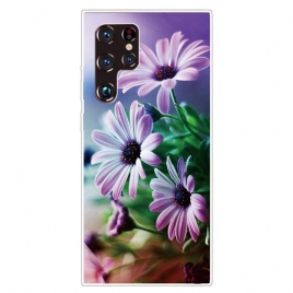 Deksel Til Samsung Galaxy S22 Ultra 5G Realistiske Blomster