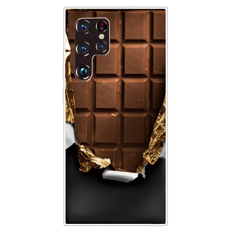 Deksel Til Samsung Galaxy S22 Ultra 5G Sjokolade Fleksibel