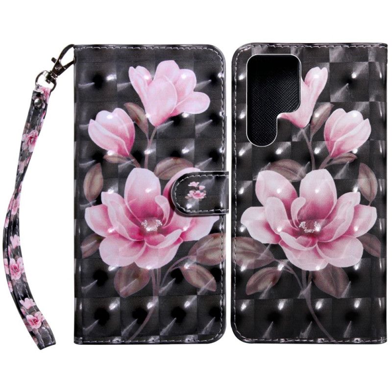 Folio Deksel Til Samsung Galaxy S22 Ultra 5G Blomstblomster