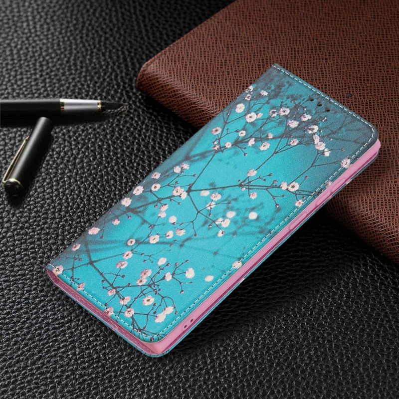 Folio Deksel Til Samsung Galaxy S22 Ultra 5G Blomstrende Tre