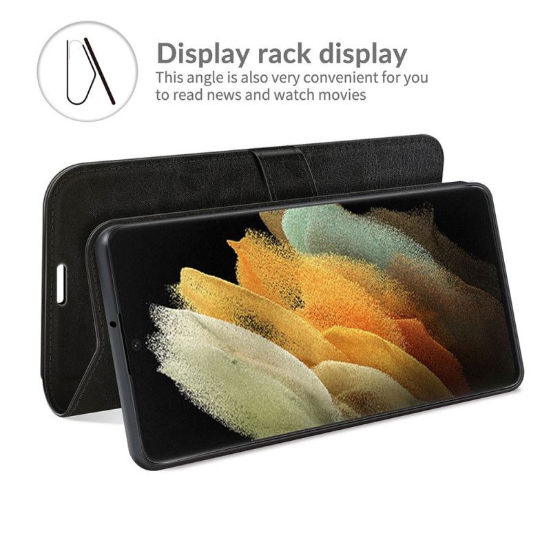 Folio Deksel Til Samsung Galaxy S22 Ultra 5G Design Skinneffekt