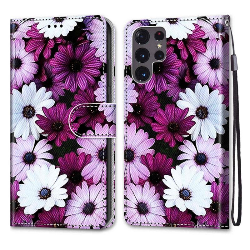 Folio Deksel Til Samsung Galaxy S22 Ultra 5G Floral Wonder