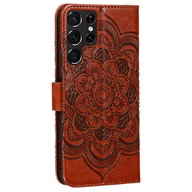 Folio Deksel Til Samsung Galaxy S22 Ultra 5G Full Mandala