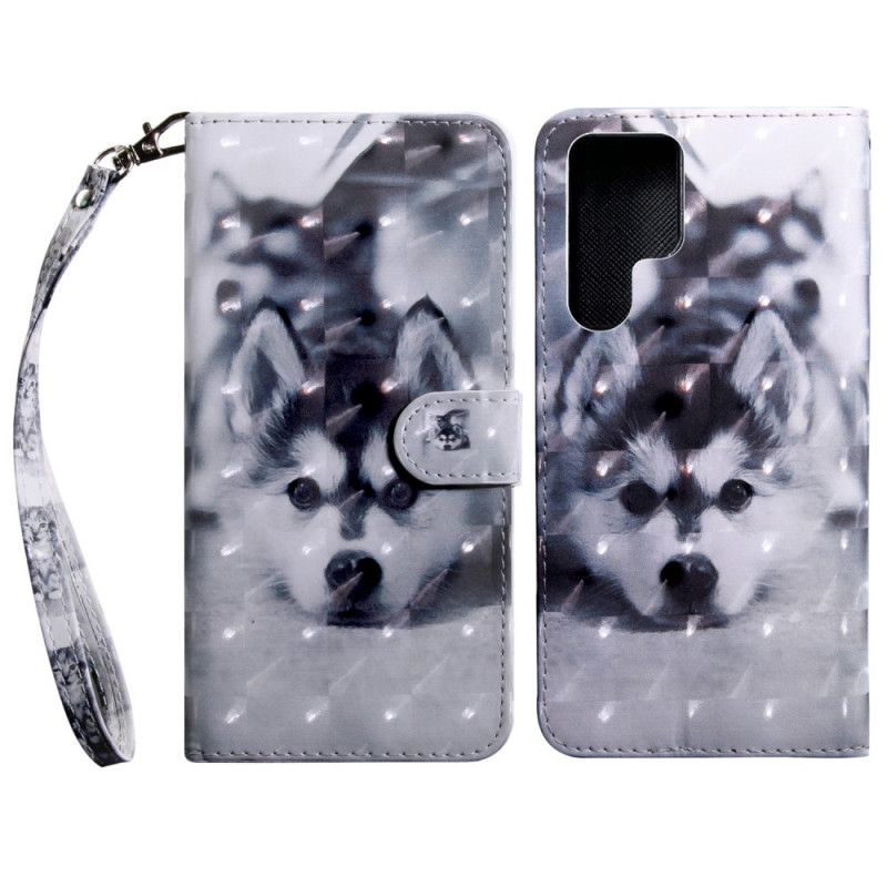 Folio Deksel Til Samsung Galaxy S22 Ultra 5G Gustave The Dog