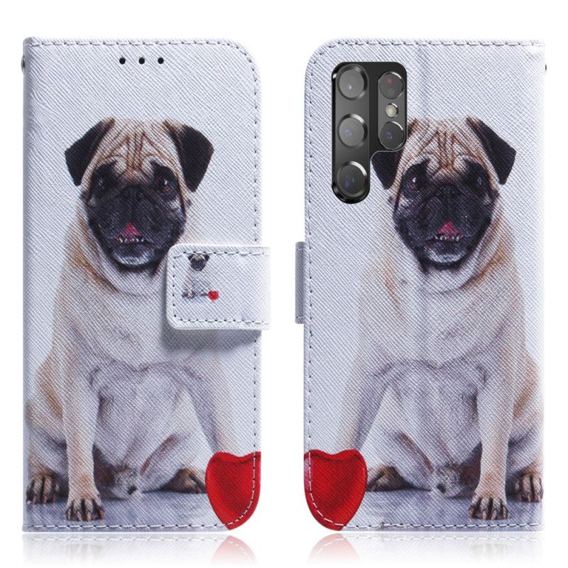 Folio Deksel Til Samsung Galaxy S22 Ultra 5G Pug Dog