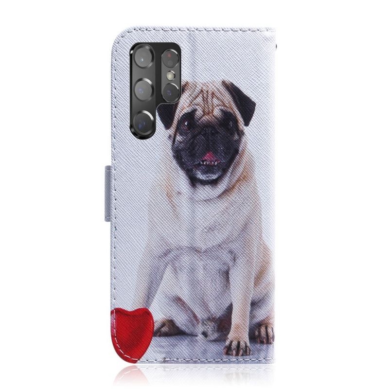 Folio Deksel Til Samsung Galaxy S22 Ultra 5G Pug Dog