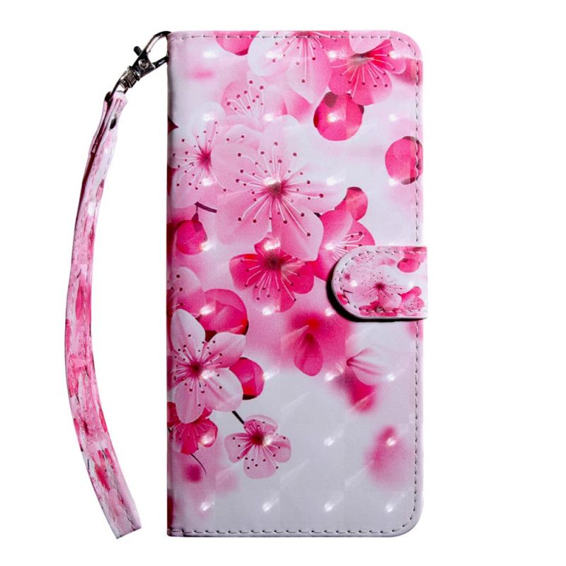 Folio Deksel Til Samsung Galaxy S22 Ultra 5G Rosa Blomster