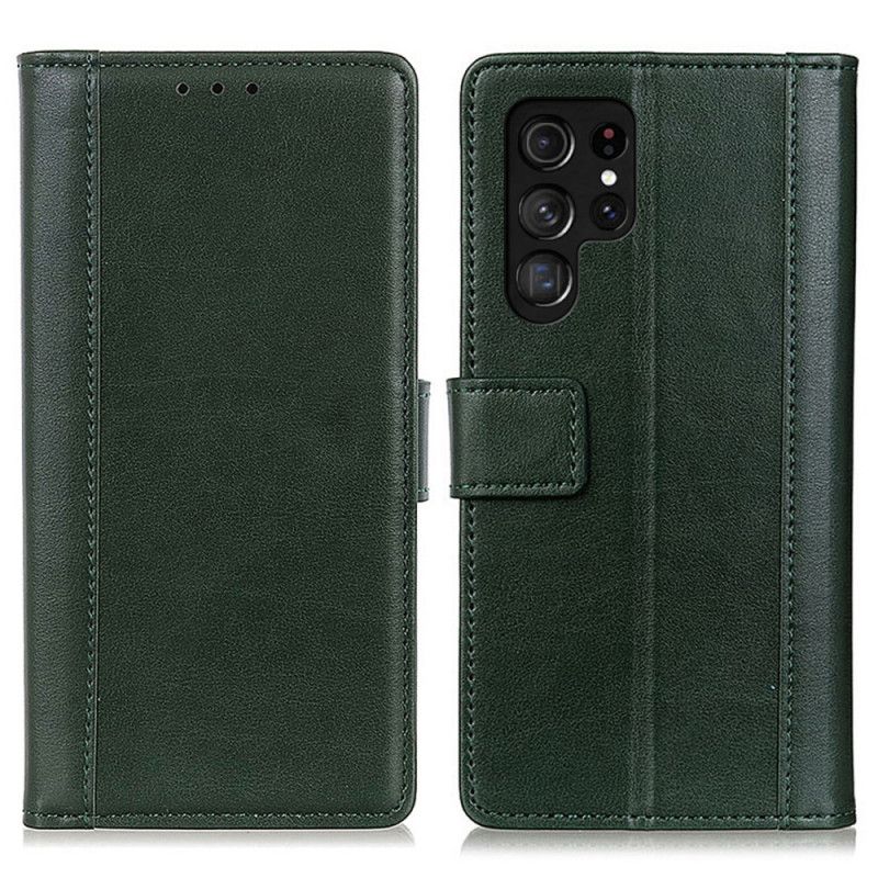 Lærdeksel Til Samsung Galaxy S22 Ultra 5G Style Leather Elegance