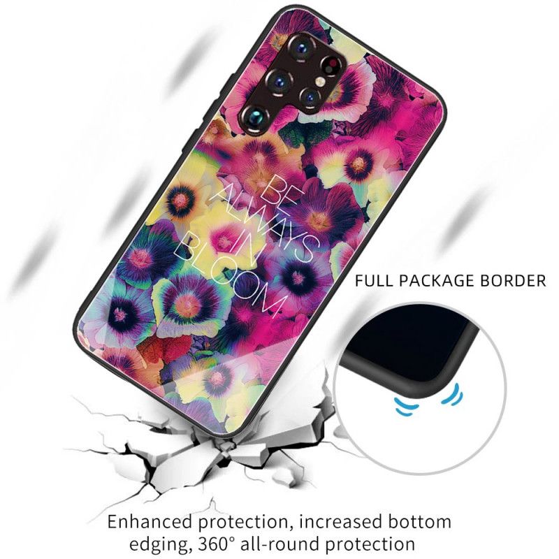 Mobildeksel Til Samsung Galaxy S22 Ultra 5G Be Always In Bloom Herdet Glass