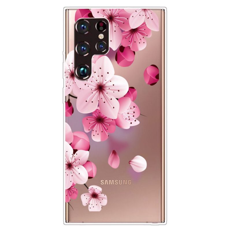 Mobildeksel Til Samsung Galaxy S22 Ultra 5G Små Rosa Blomster