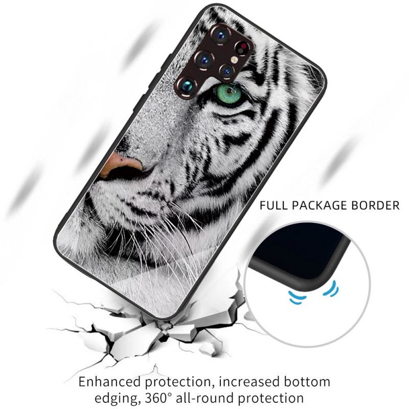 Mobildeksel Til Samsung Galaxy S22 Ultra 5G Tiger Herdet Glass
