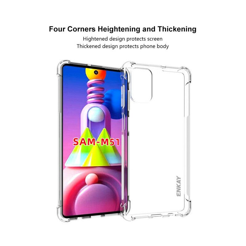 Deksel Til Samsung Galaxy M51 Transparent Enkay