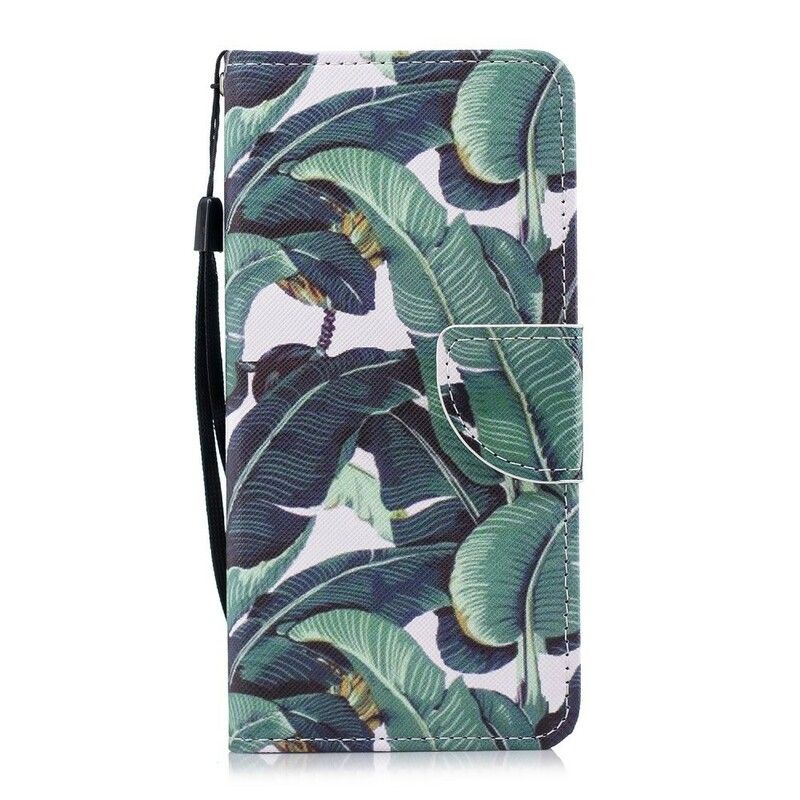 Folio Deksel Til Huawei Y7 2018 / Honor 7C Med Kjede Tropical Leaves Strap