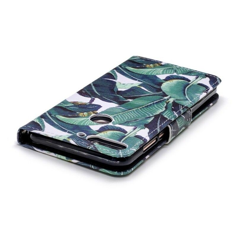 Folio Deksel Til Huawei Y7 2018 / Honor 7C Med Kjede Tropical Leaves Strap