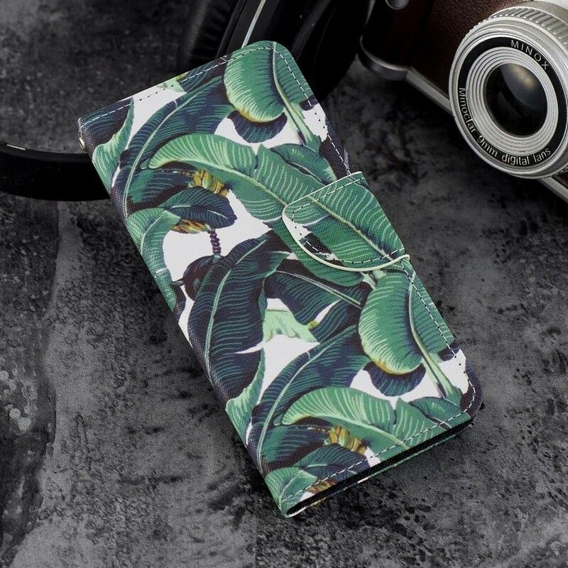 Folio Deksel Til Huawei Y7 2018 / Honor 7C Med Kjede Tropical Leaves Strap