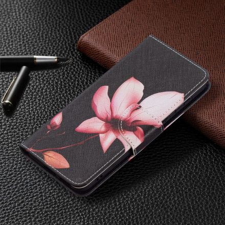 Folio Deksel Til Huawei P50 Rosa Blomst