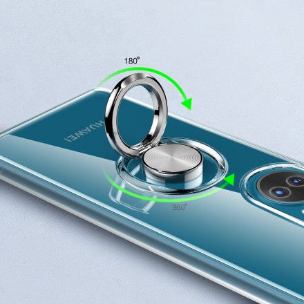 Mobildeksel Til Huawei P50 Transparent Enkel Metallring