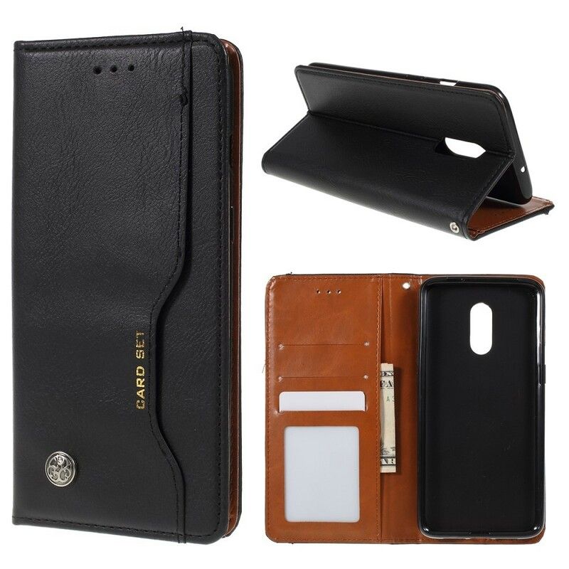 Beskyttelse Deksel Til OnePlus 7 Folio Deksel Faux Leather Card Holder