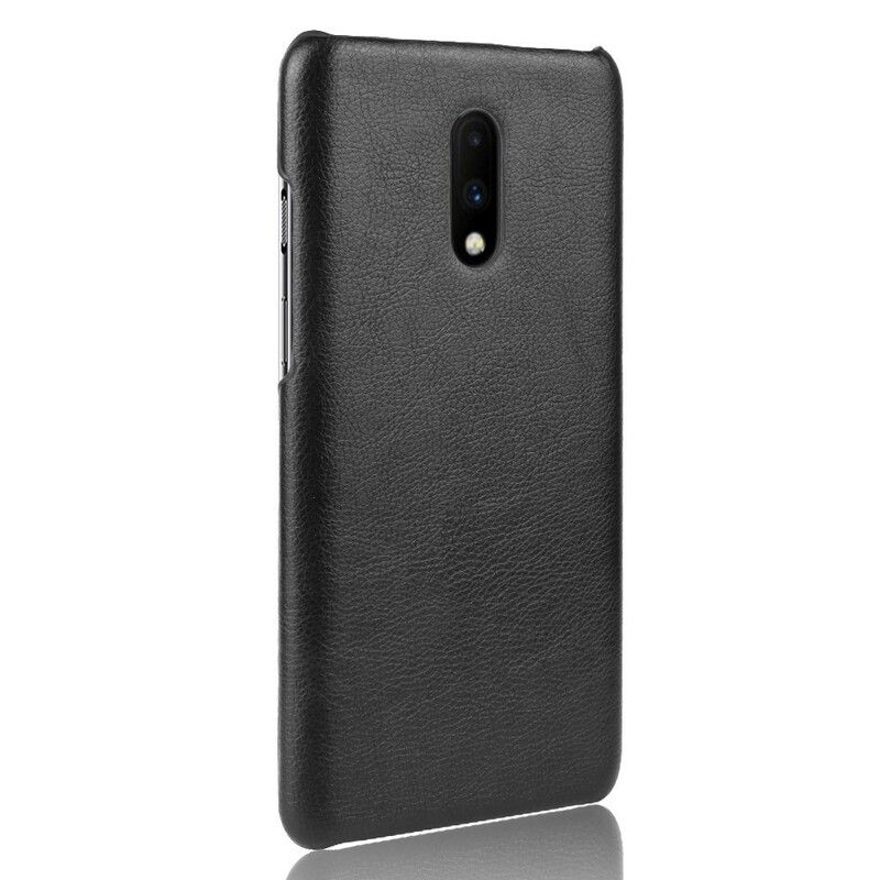 Deksel Til OnePlus 7 Performance Litchi Leather Effect