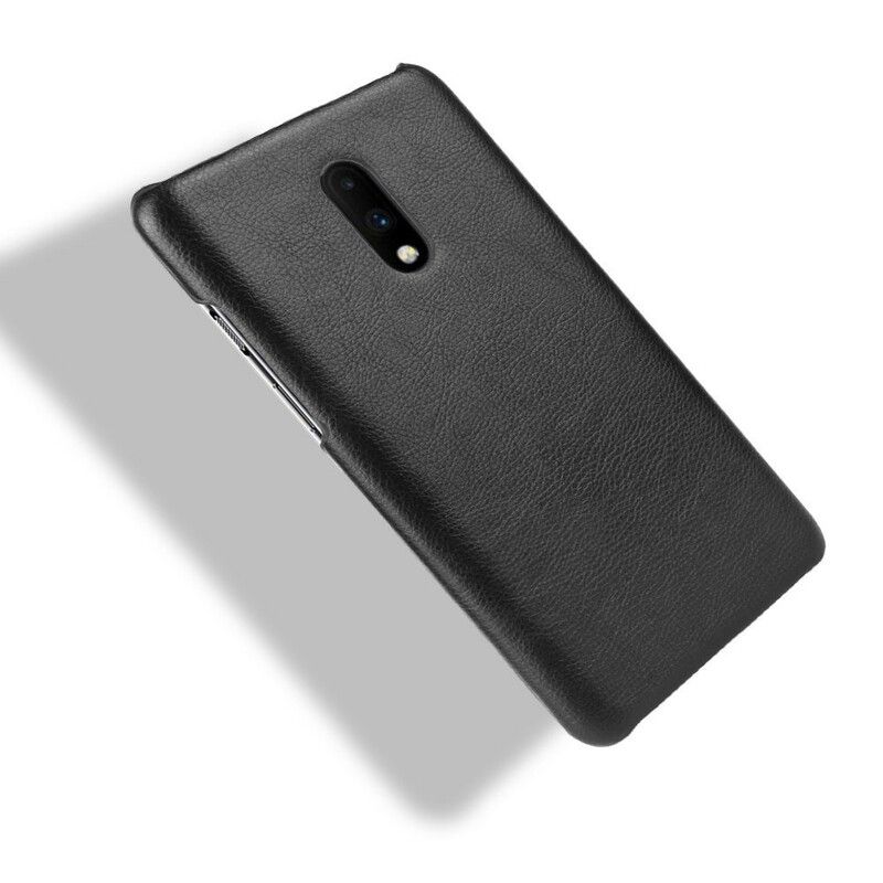 Deksel Til OnePlus 7 Performance Litchi Leather Effect