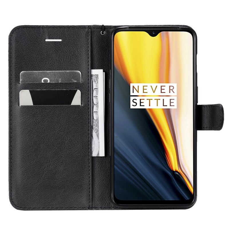 Folio Deksel Til OnePlus 7 Med Kjede Reim Skinneffekt