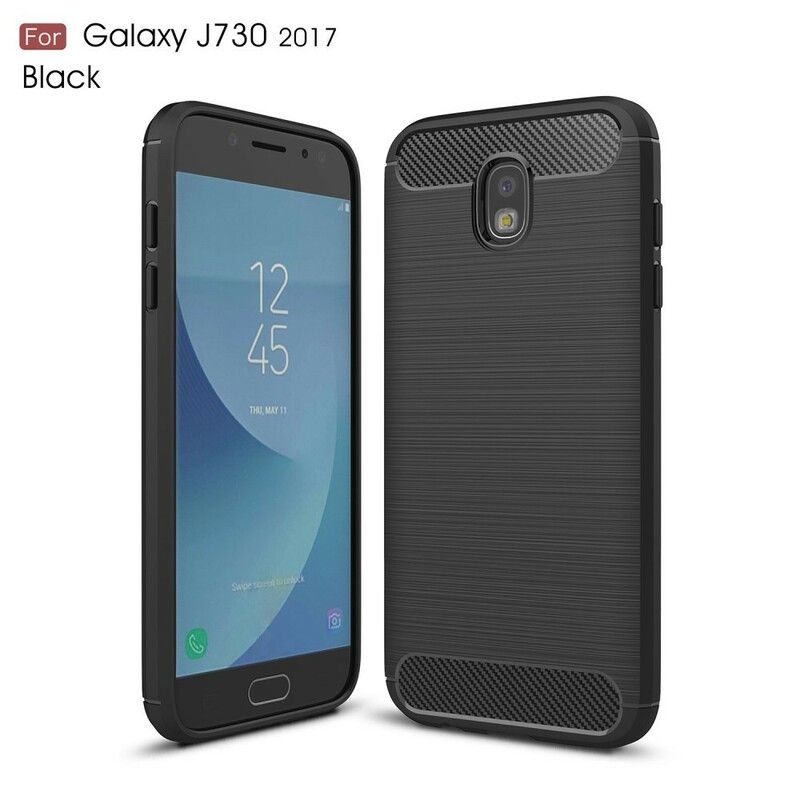 Deksel Til Samsung Galaxy J7 2017 Børstet Karbonfiber