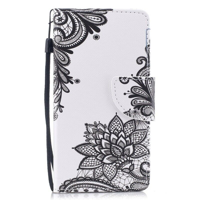 Folio Deksel Til Samsung Galaxy J7 2017 Med Kjede Svart Strappy Mandala